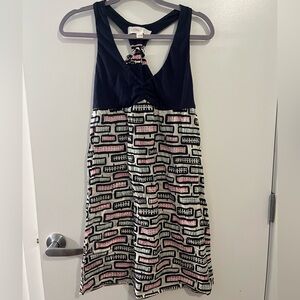 Anthropologie Lilka Navy and Pink Dress